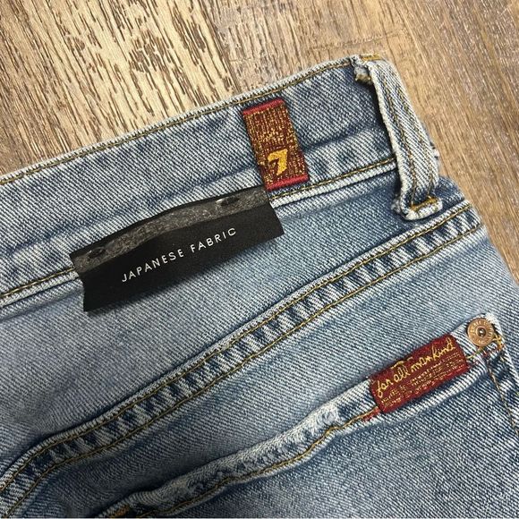 7 FOR ALL MANKIND Jeans Womens 31 Blue Slimmy Cashmere Blend Japanese Fabric - Picture 9 of 10
